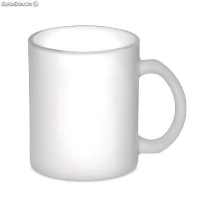 Mug verre pour sublim. 300ml blanc transparent MIMO6117-26