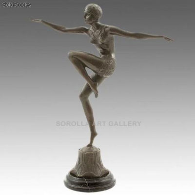 Mujer Art Decó danzando | bronces en bronce