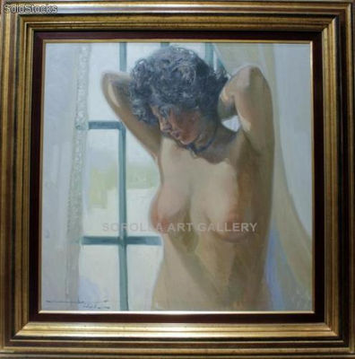 Mujer desnuda | Pinturas de figuras de mujer en óleo sobre lienzo