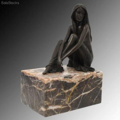Mujer desnuda (Sujetalibros) | bronces en bronce