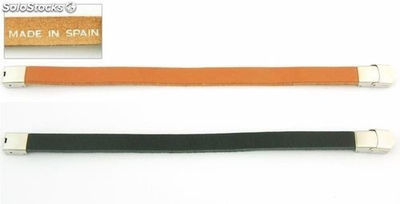 Multifunktionsleiste Armband Leder 3mm mit Edelstahl-Schliesse. Sortierte Menge - Foto 2