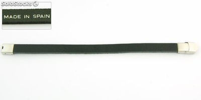 Multifunktionsleiste Armband Leder 3mm mit Edelstahl-Schliesse. Viel schwarz - Foto 2