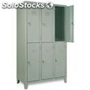 Multiple tier metal locker - mod. ext 35/50 - single unit structure with doors -