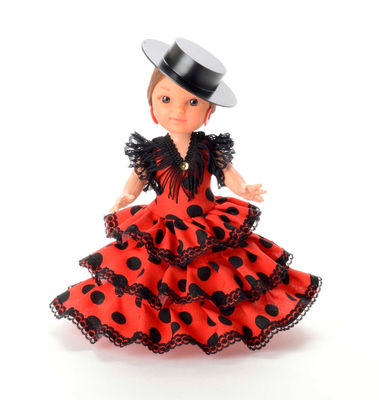 Muñeca 25 cm colección con vestido andaluza