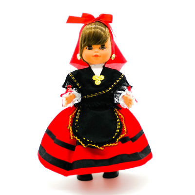 Muñeca regional Gallega Folk Artesanía original colección 35 cm. vestido típico