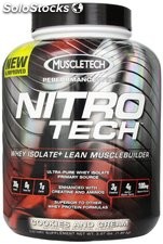 MuscleTech NitroTech Protein Powder, Strawberry, 3.97 lbs