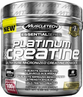 MuscleTech Platinum 100% Creatine, 400 Grams