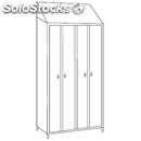 N. 2 compartment stainless steel wardrobe locker - n. 2+2 doors grade 304