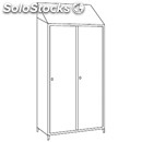 N. 2 compartment stainless steel wardrobe locker - n. 2 doors grade 304