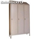 N. 3 compartment stainless steel wardrobe locker - n. 3 doors grade 304