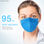 N95 - Mascara no tejida a prueba de polvo FDA - 1