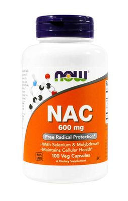 NAC (N-acétyl cystéine), 600mg 100 Veg capsules