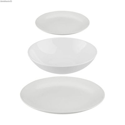 Naczynia Secret de Gourmet Biały Ceramika 18 Części