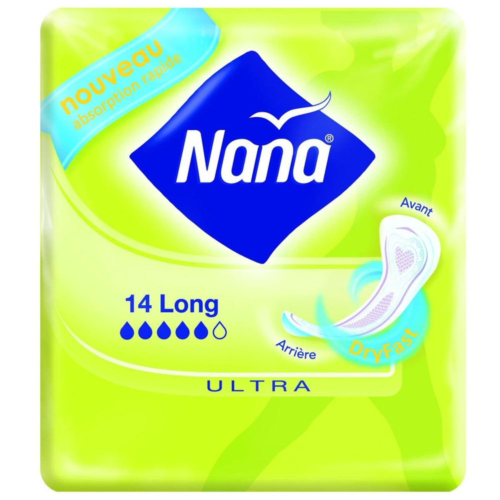 Nana Serviettes Hygiéniques Ultra Long x14 (lot de 4) 