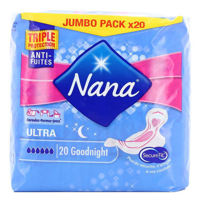 Nana Serviettes Hygiéniques Ultra Goodnight Nana : Le Paquet De 20 - Photo 5