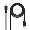 Nanocable Cable usb 2.0 Tipo-a m-h p Negro 1m