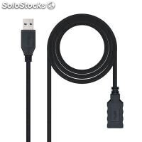 Nanocable Cable usb 3.0 Tipo a-m-a-h Negro 1.0 m