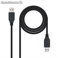 Nanocable Cable usb 3.0, tipo a-m-a-m, Negro, 1m