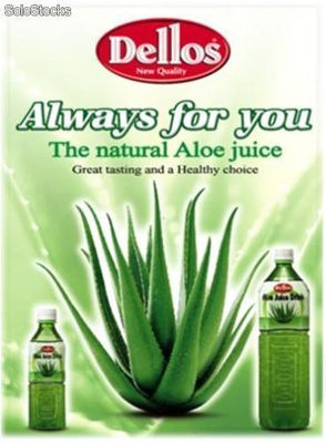 Napoje Aloesowe Dellos w butelkach 500 ml.