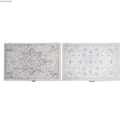 Narzuta DKD Home Decor Licznik Etniczny Drewno MDF 2 Sztuk 46,5 x 6 x 31,5 cm