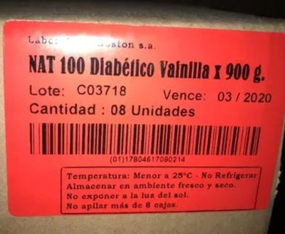 Nat 100 Diabético 900 Gr (nuevo Y Sellado / F. Venc 03-2020) - Foto 2