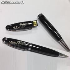 Negro bolígrafo usb 8gb memoria con plata logotipo