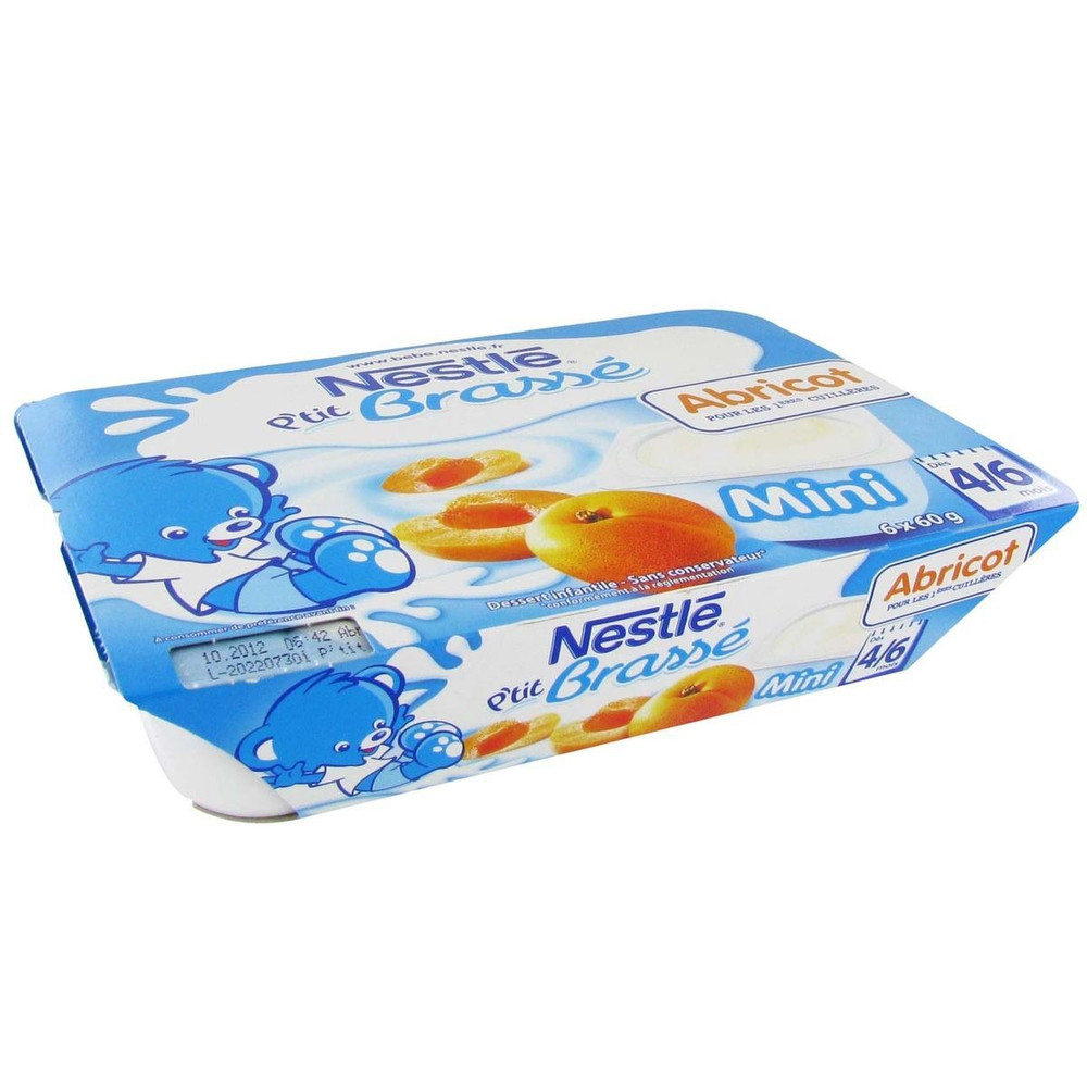 Nestle Nestle Pt Brasse Produits Laitiers Drhmarket Nestle P Tit Brasse Desserts Bebe 4 6 Mois Abricot Les 6 Pots De 60 G Produits France