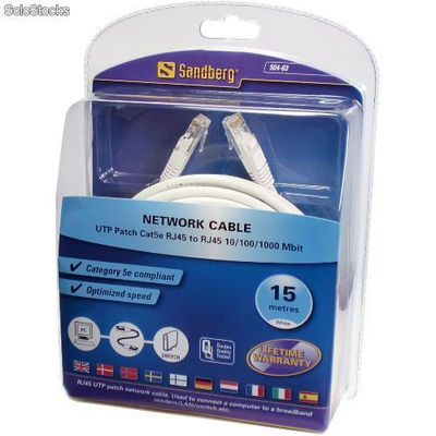Network Cable utp Cat5e 0.5 m à 30 mètres Sandberg.it - Photo 4