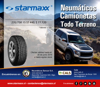 Neumáticos Camioneta Todo Terreno Starmaxx 245/70R 16 ST440