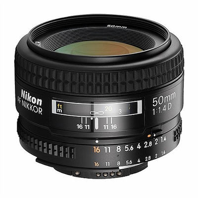 Nikon AF Nikkor 50mm f / 1.4 D Enfoque automático Lente