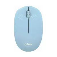 Nilox Ratón Wireless, 1000 DPI, 3 botones, Azul