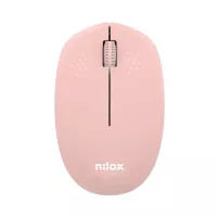 Nilox Ratón Wireless, 1000 DPI, 3 botones, Rosa