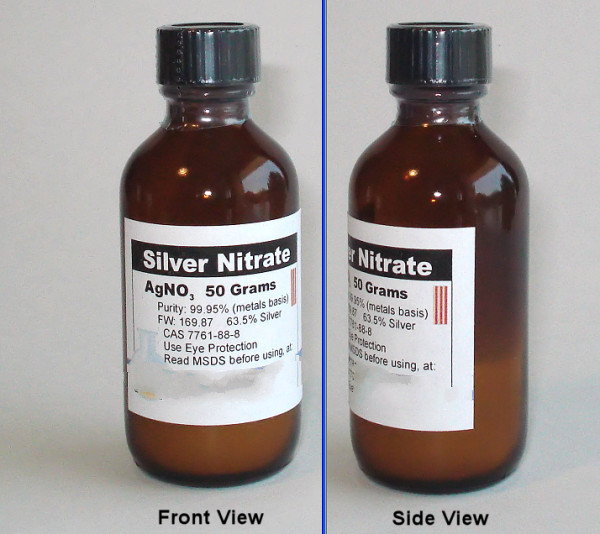 Nitrato de plata, solución al 5%, 3.4 fl oz