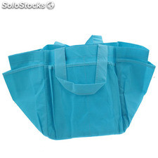 No Tejidos de mamá bolsa de pañales Mano con 6 bolsillos Exteriores (azul)