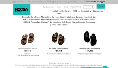 Noosa Amsterdam leather flipflop retail €109,95 now €8,-