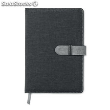 Notebook A5 em algodão de lona cinza MIMO9679-07