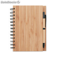 Notebook in bamboo con penna legno MIMO9435-40