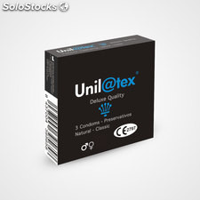 Nouveau préservatif Unilatex classique, naturel 3 pcs.
