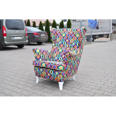 Nowoczesny fotel Uszak tkanina design - Zdjęcie 2