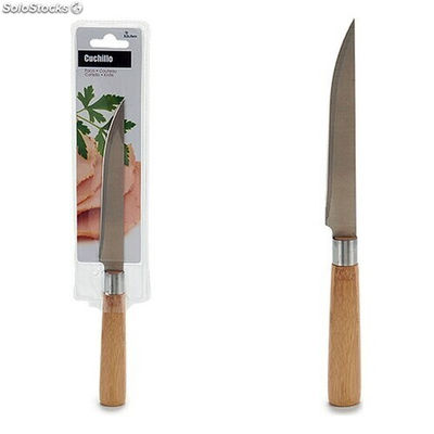 Nóż kuchenny Brązowy Srebrzysty Bambus Stal nierdzewna 2 x 24 x 2 cm