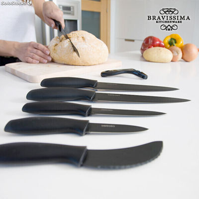 Nóż stołowy Bravissima Kitchen Set de 7 cuchillos Titanium
