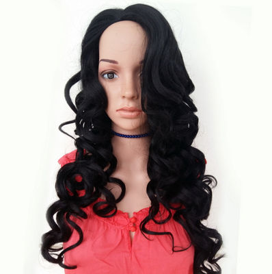 Nuevo pelo sintético 26&amp;quot; brasileño larga onda peluca negra mujer afroamericana - Foto 2