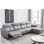Nuevo sofá funcional de cuero minimalista italiano para sala de estar, sofá - 1