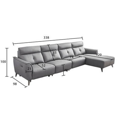 Nuevo sofá funcional de cuero minimalista italiano para sala de estar, sofá - Foto 4