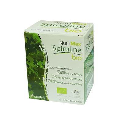 Nutrimax spiruline 100% bio 240 comprimes tonus et vitalité