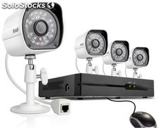 Nvr kits 4ch ip camaras p2p h.264 720p ir Visión nocturna zm-ss714