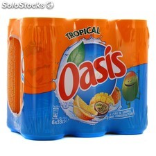 Oasis Boisson Tropical : le pack de 6 canettes de 33cL