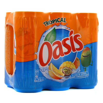 Oasis Boisson Tropical : le pack de 6 canettes de 33cL - Photo 2