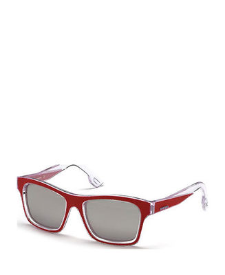 occhiali da sole uomo diesel rosso (31512)