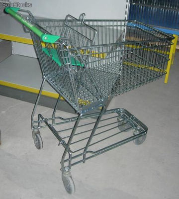 Ocynkowane wózki sklepowe Wanzl, wózek sklepowy używany
